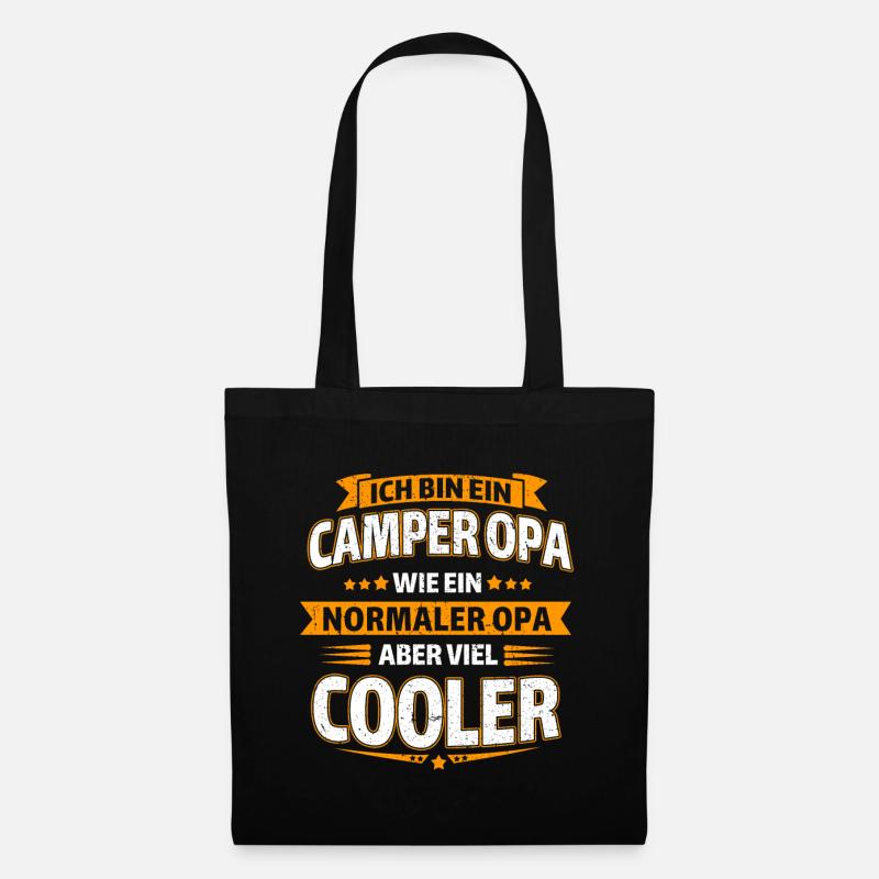 Camper Opa - Stoffbeutel - Schwarz