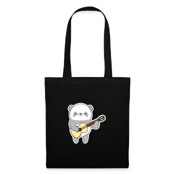 Panda with guitar - Tote Bag - black - Front