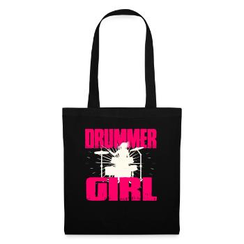 Drums girl - Tote Bag - black - Front