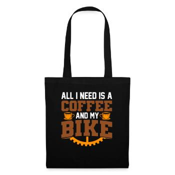 Coffee and bike - Tote Bag - black - Front
