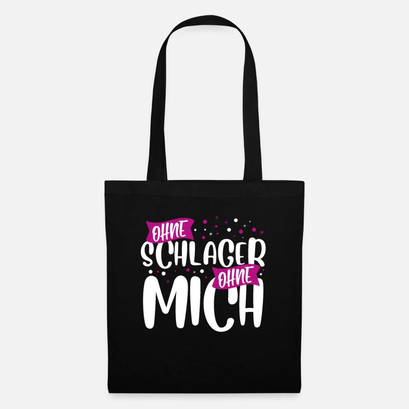 Schlagermusik Schlager - Stoffbeutel - Schwarz