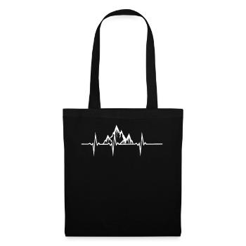 Mountains hiking climbing - Tote Bag - black - Front