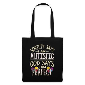 autistique - Sac en tissu - noir - Devant