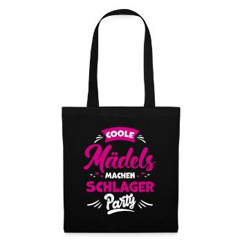Coole Mädels machen Schlagerparty - Stoffbeutel - Schwarz - Vorne