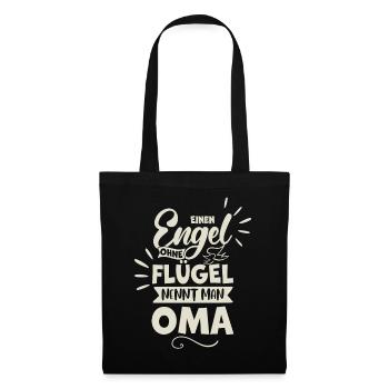 Oma Engel - Stoffbeutel - Schwarz - Vorne