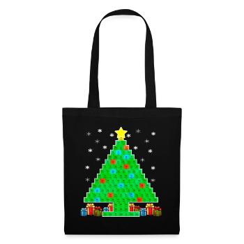 Chemie Periodensystem Weihnachtsbaum Ugly Xmas - Stoffbeutel - Schwarz - Vorne