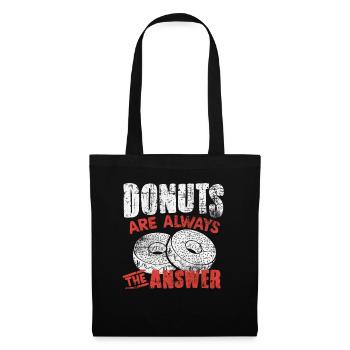 Donut - Stoffbeutel - Schwarz - Vorne