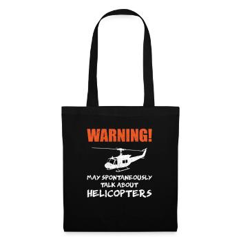 Helicopter pilot helicopter pilot Bell UH 1 Huey - Tote Bag - black - Front