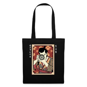 Portrait de l’appareil photo kimono - Sac en tissu - noir - Devant