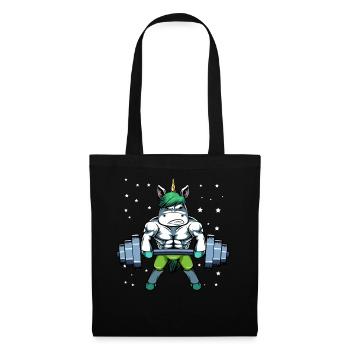 Power unicorn dumbbell hero in space - Tote Bag - black - Front