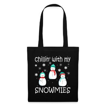 Chillin With Snowmies Snowman Child Christmas - Tote Bag - black - Front