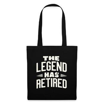 La légende est à la retraite - Sac en tissu - noir - Devant