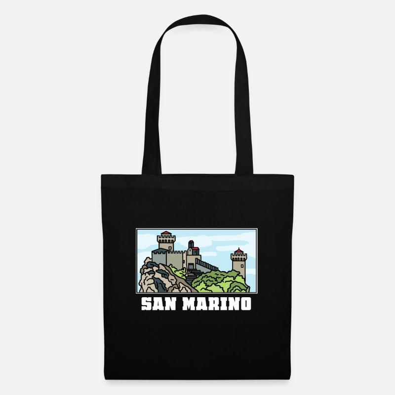 San Marino - Stoffbeutel - Schwarz