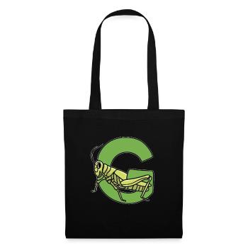 sauterelle - Sac en tissu - noir - Devant