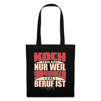 Koch Superheld - Stoffbeutel - Schwarz - Vorne