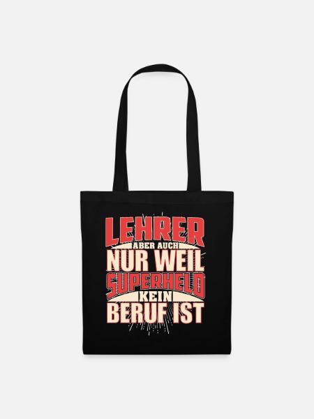 Lehrer Superheld - Stoffbeutel - Schwarz