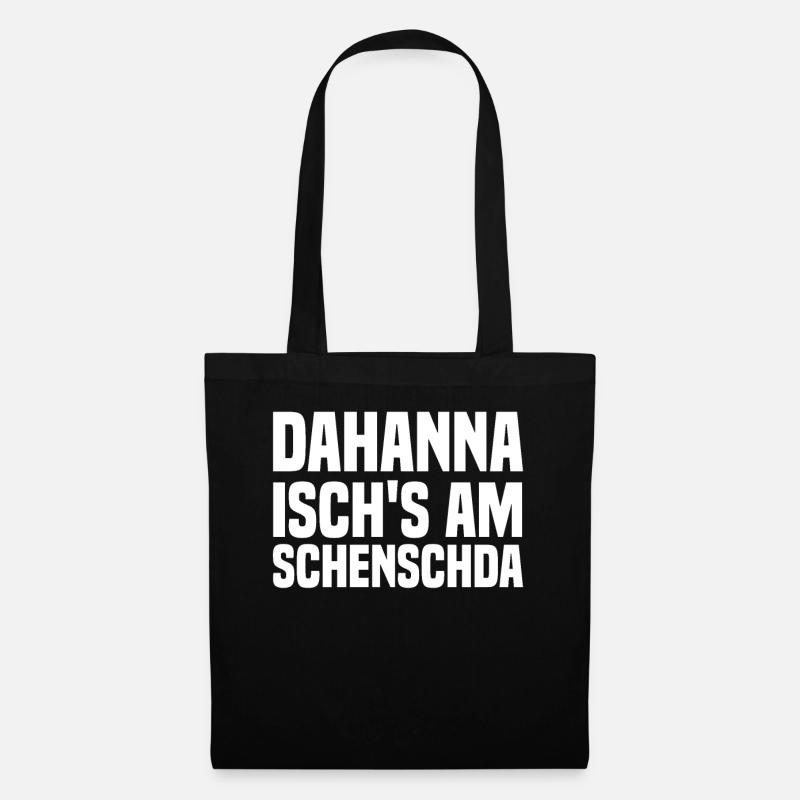 Schwaben Sprüche Schwäbisch - Stoffbeutel - Schwarz