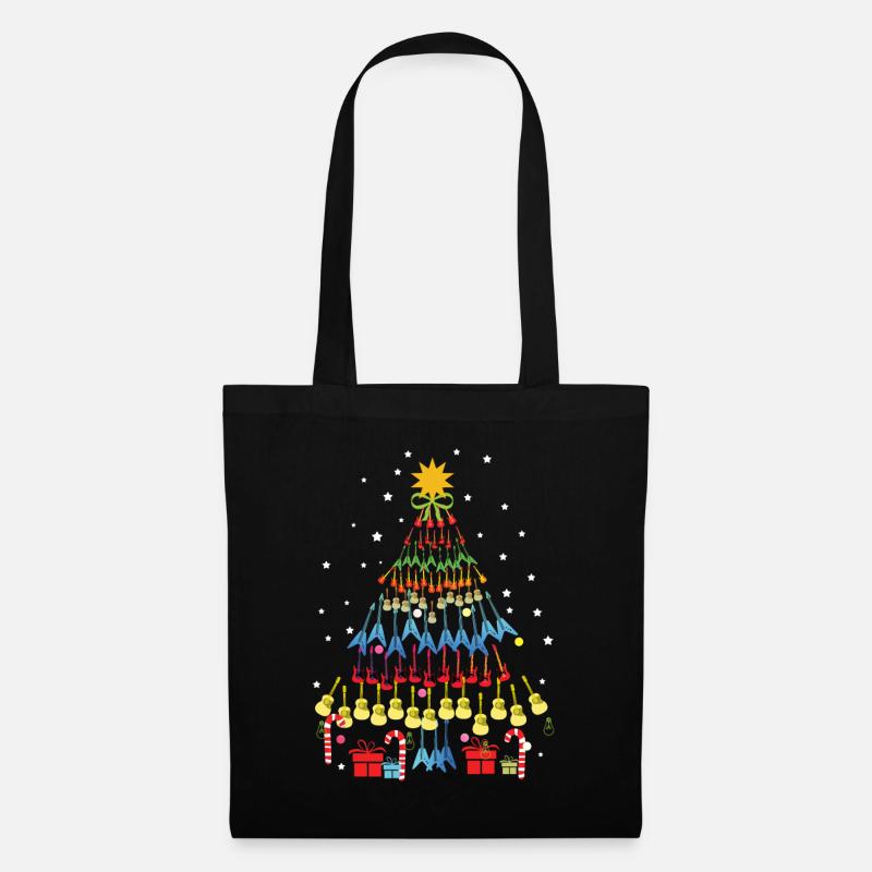 Guitars Christmas tree - Tote Bag - black