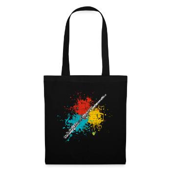 flûte - Sac en tissu - noir - Devant