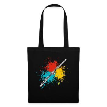 flûte - Sac en tissu - noir - Devant