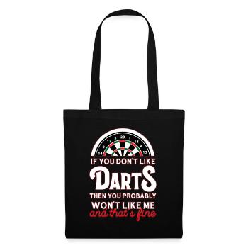 T-shirt avec fléchettes humoristique - Sac en tissu - noir - Devant