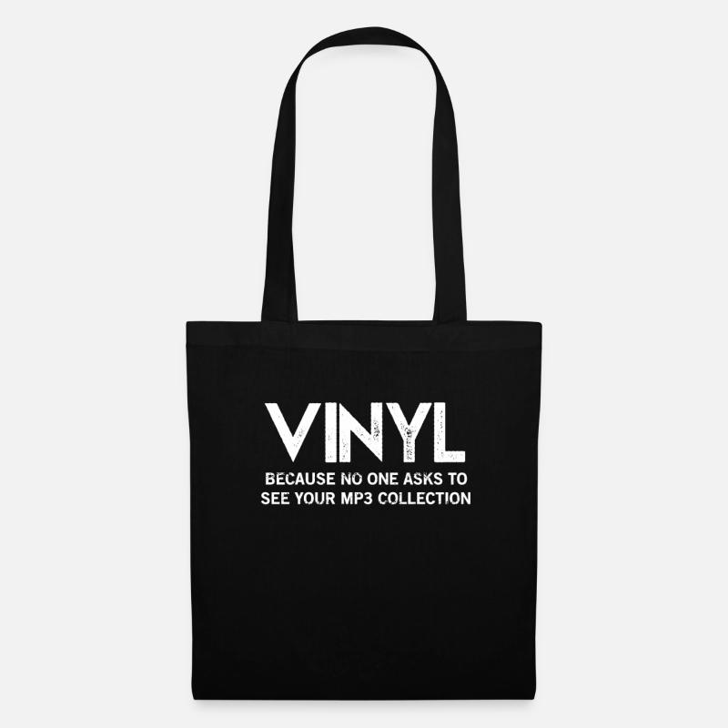 Vinyl Schallplatte Platte Scheibe LP - Stoffbeutel - Schwarz