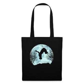 Parkour Freeruning Backflip Moon Aktrobatik - Tote Bag - black - Front