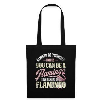 flamant - Sac en tissu - noir - Devant