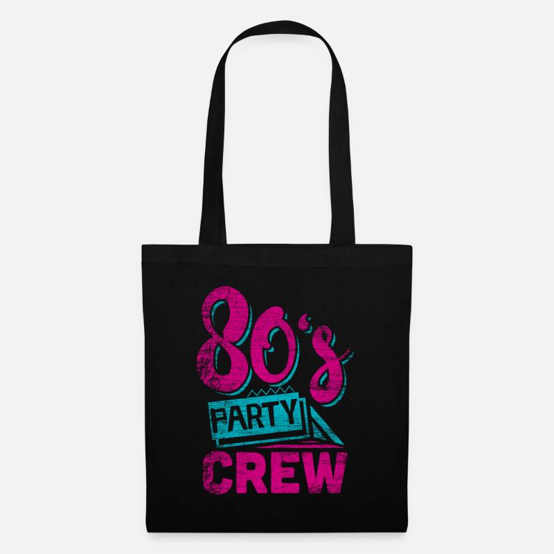 80s party crew - Tote Bag - black