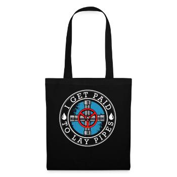 Tubular Statement with Valve Wheel - Tote Bag - black - Front