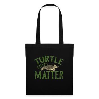 tortue - Sac en tissu - noir - Devant