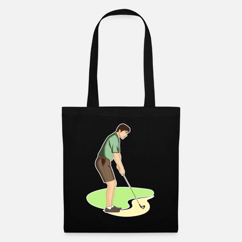 Golf - Golfen - Golfer - Golf spielen - Stoffbeutel - Schwarz
