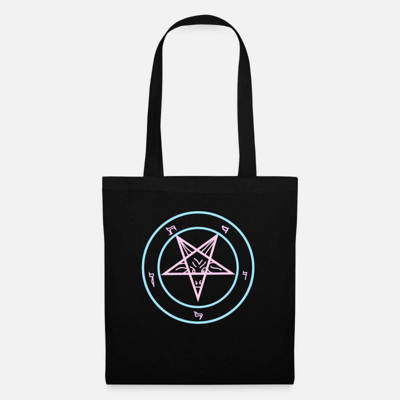 Pastel Goth Pentagramm Satan - Stoffbeutel - Schwarz