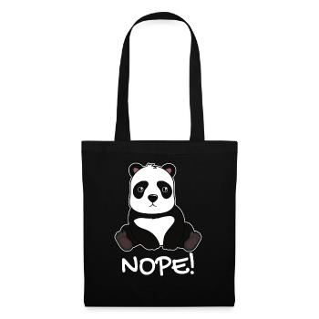 nope! panda lazy cute animal gift - Tote Bag - black - Front