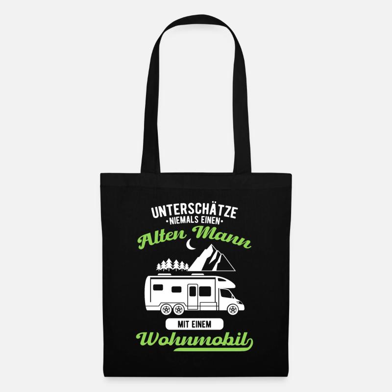 Wohnmobil Camping - Stoffbeutel - Schwarz