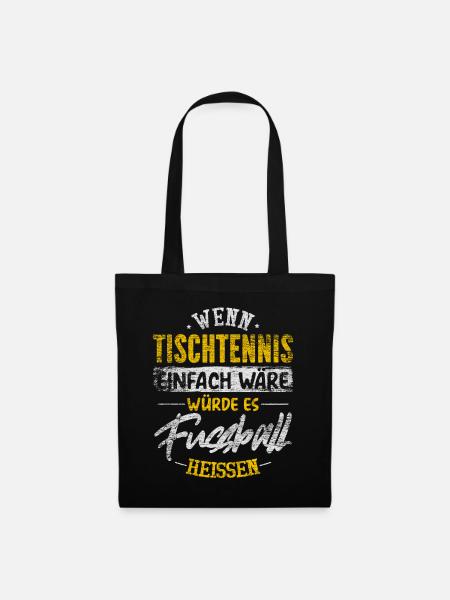 Tischtennis - Stoffbeutel - Schwarz