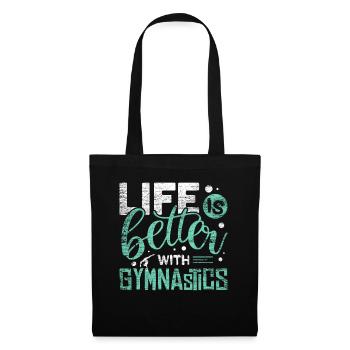 gymnastique - Sac en tissu - noir - Devant