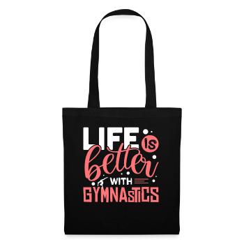 gymnastique - Sac en tissu - noir - Devant