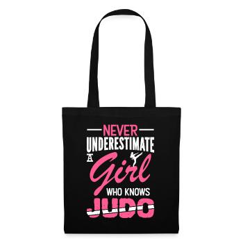 Fille de judo - Sac en tissu - noir - Devant