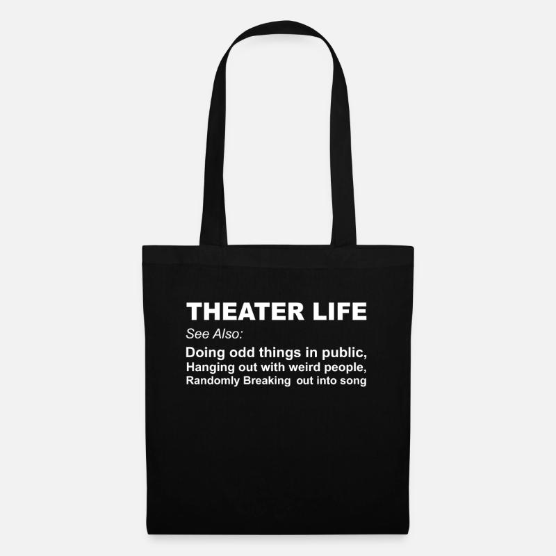Theater Leben - Stoffbeutel - Schwarz