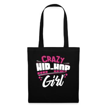 Fille de hip hop - Sac en tissu - noir - Devant