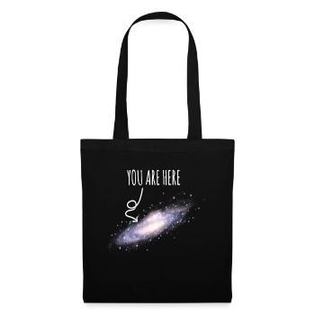 Vous êtes ici galaxie astronomie planète univers - Sac en tissu - noir - Devant