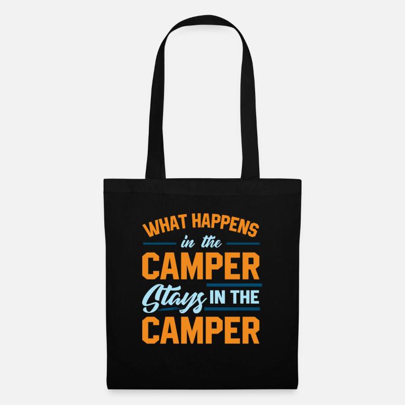 Camper Wohnwagen - Stoffbeutel - Schwarz