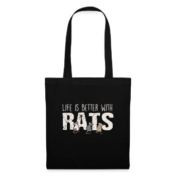 rats - Sac en tissu - noir - Devant