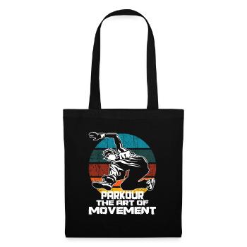 Parkour Freerunning Backflip Funsport Fun Gift - Sac en tissu - noir - Devant