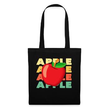 Pop Art Apple Illustration - Tote Bag - black - Front