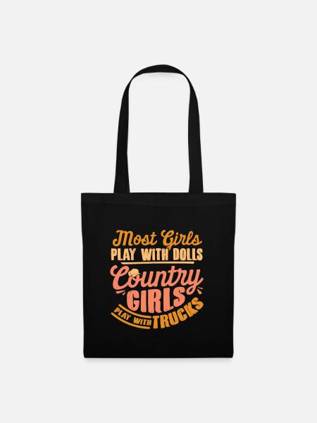 Country Trucker Girl - Stoffbeutel - Schwarz