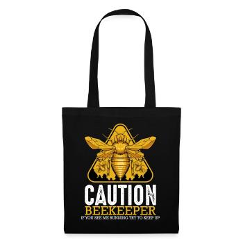 Apiculteur Apiculteur Garde des abeilles - Sac en tissu - noir - Devant