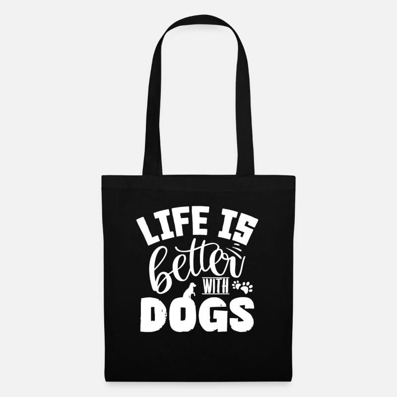 Hund - Stoffbeutel - Schwarz