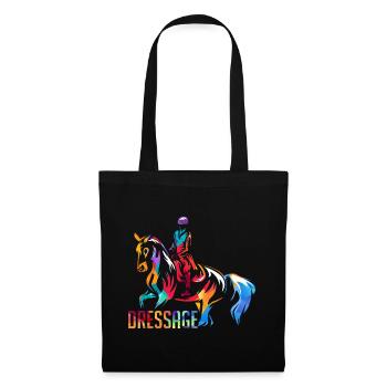 Cadeau équestre de dressage - Sac en tissu - noir - Devant